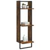 VidaXL Étagère murale 3 niveaux chêne fumé 30x25x100cm bois ingénierie 836305