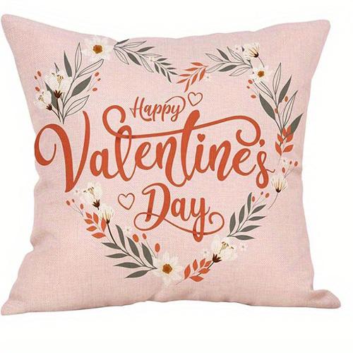 Home Decor Valentine's Day Love Heart Pattern Pillows Pattern Cushion Cover Suitable for Sofa Bedroom Car Pillow Cover
