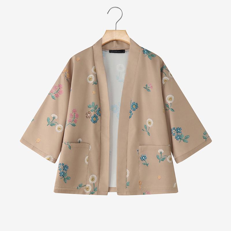 ZANZEA Women Floral Print Casual Long Sleeve Cardigan Blouse