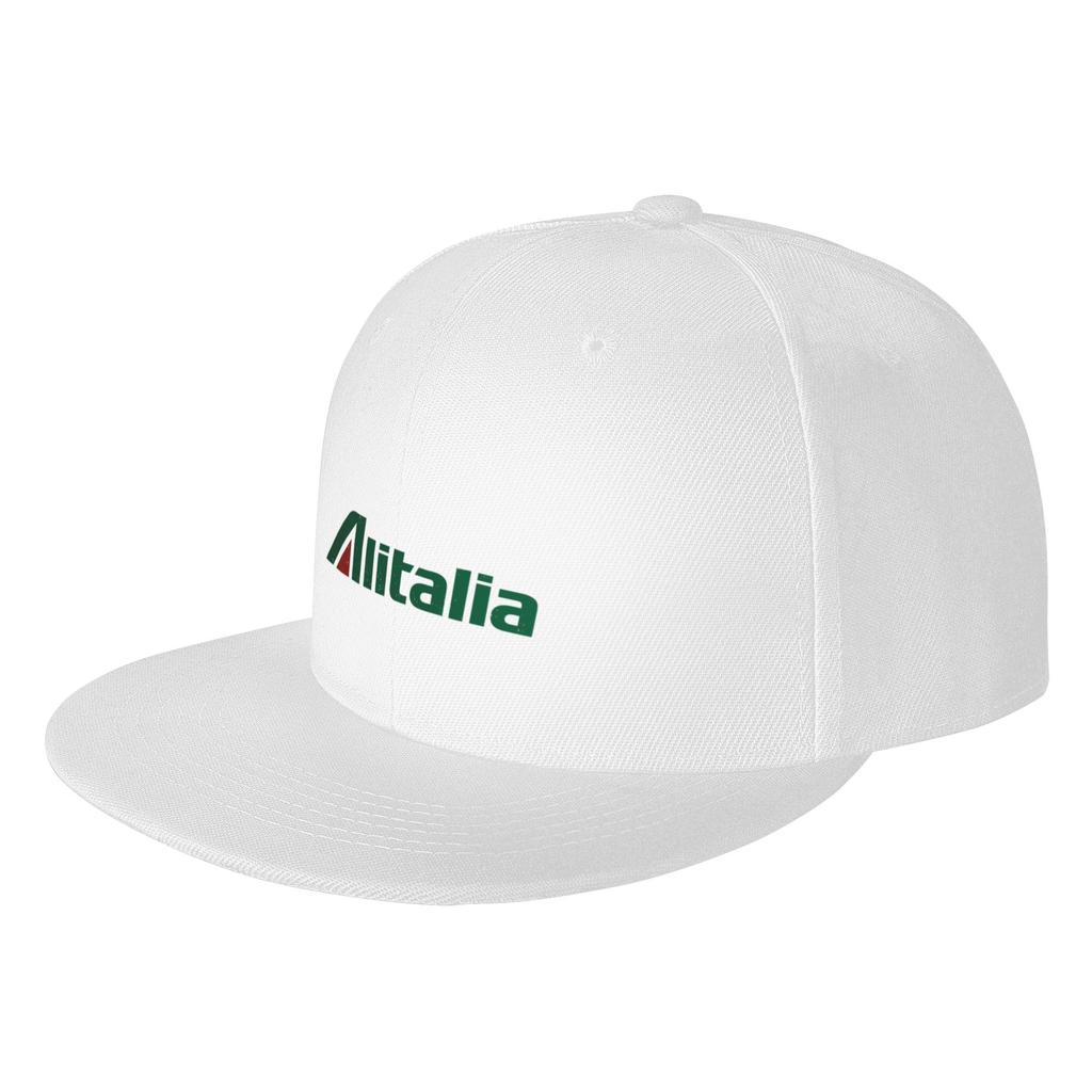 Fashion Alitalia Vintage Airline Logo Flat Brim Sun Hat Photo Shooting Cap Unisex