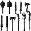MOC Medieval Weapon Knight Building Block Accessories Character Helmet Hat Academic Gown Axe Sword Shield Brick Toy Gift K073