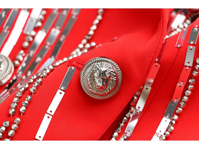 2023 Early Autumn Women's Luxurious Sequin Beaded Blazer – European & American Style