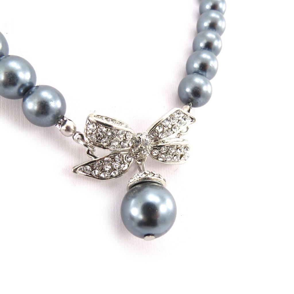 Les Trésors De Lily [J7711] - Gray 'Sissi' Necklace