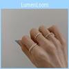 Trendy Korean Style 925 Sterling Silver Geometric Ring For Women With Adjustable Size