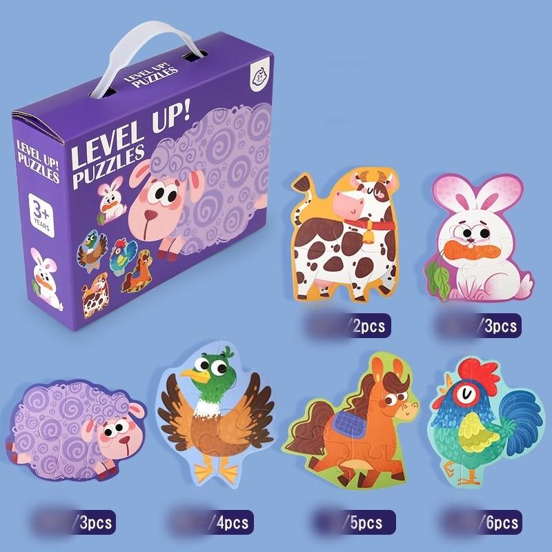 Animal World Jigsaw Puzzle Set For Kids With Storage Bag Educational Toy For Preschoolers