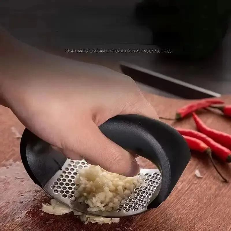 1pc Edelstahl Knoblauch Presse Crusher Manuelle Knoblauch Fleischwolf Hacken Knoblauch Werkzeug Obst Gemüse Werkzeug