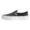 Vans Klasikiniai Slip-On Platform šachmatų lentos rašto patogaus prigludimo riedlenčių batai unisex sportbačiai juodi VN000EA9CJK