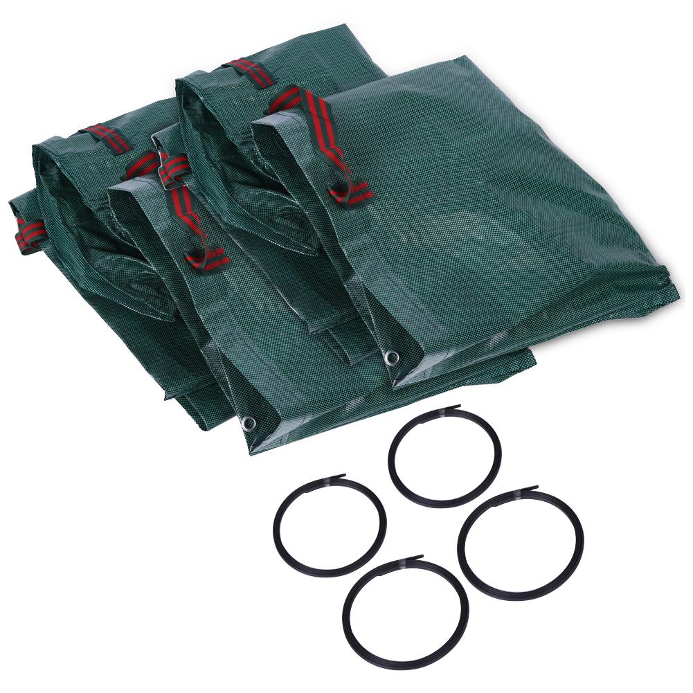 4pcs Garden Leaves Bag Garden Waste Bag 270L Portable Large Garden Woven Bag Waste Refuse Rubbish Grass Recycling DE Waste Bag
