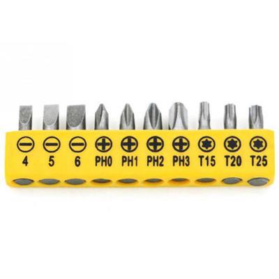 10Pcs Screwdriver Bit Magnetic Multifunctional Different Sizes Screwdriver Bit Set for Household