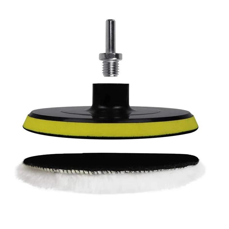 5-częściowy zestaw dysków wełnianych: Kulki wełniane samoprzylepne 3-7 cali do polerowania, woskowania i czyszczenia samochodu