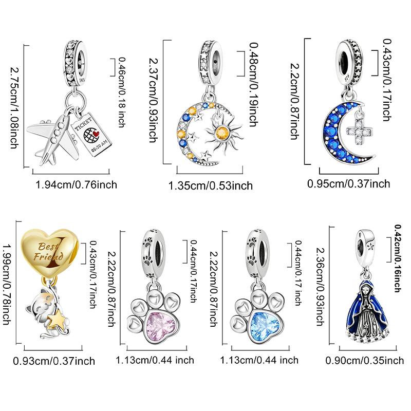 Copper Sunflower Animal Love Heart Cake Diy Charms Beads Fit Make Of Bracelets Necklace Fashion Jewelry Gift