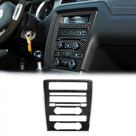 Central Control Dash Panel Frame Decor Trim Cover for Ford Mustang 09-13 Carbon