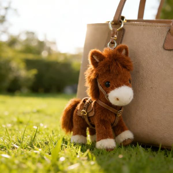 Ponytata Plush Pony Keychain With Anodized Finish And Gift Box For Kids And Teens