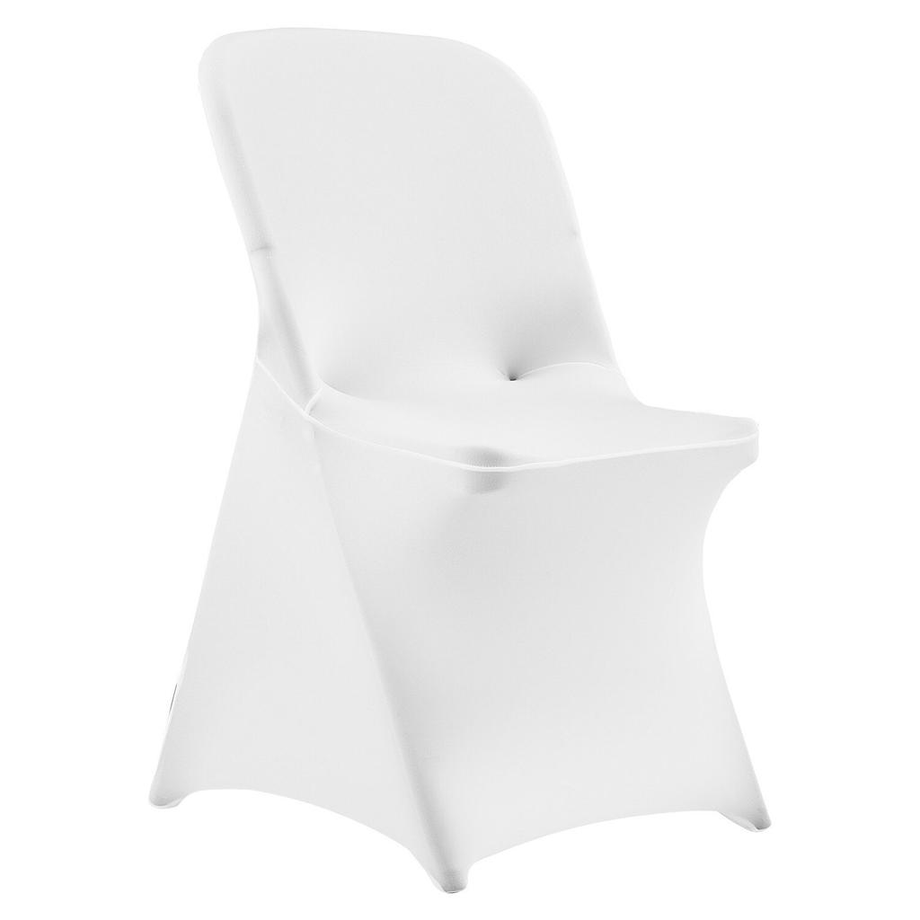 30 Pcs White Chair Covers, Polyester Spandex Chair Cover, Stretch Slipcovers for Wedding Party Dining Banquet Flat-Front Chair Covers, Fits Chair