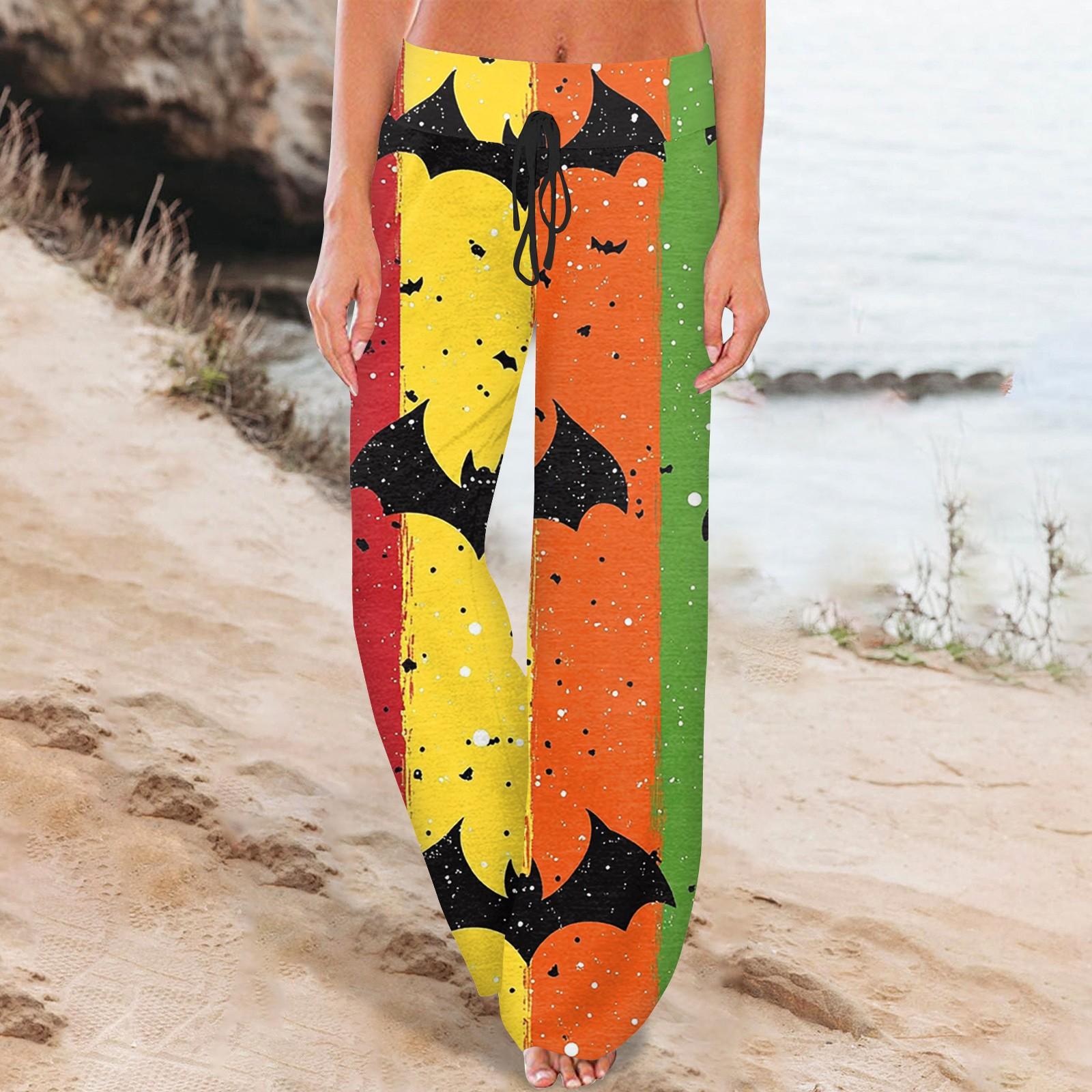 

Женские модные повседневные удобные пижамные брюки с принтом и широкими штанинами на шнурке M