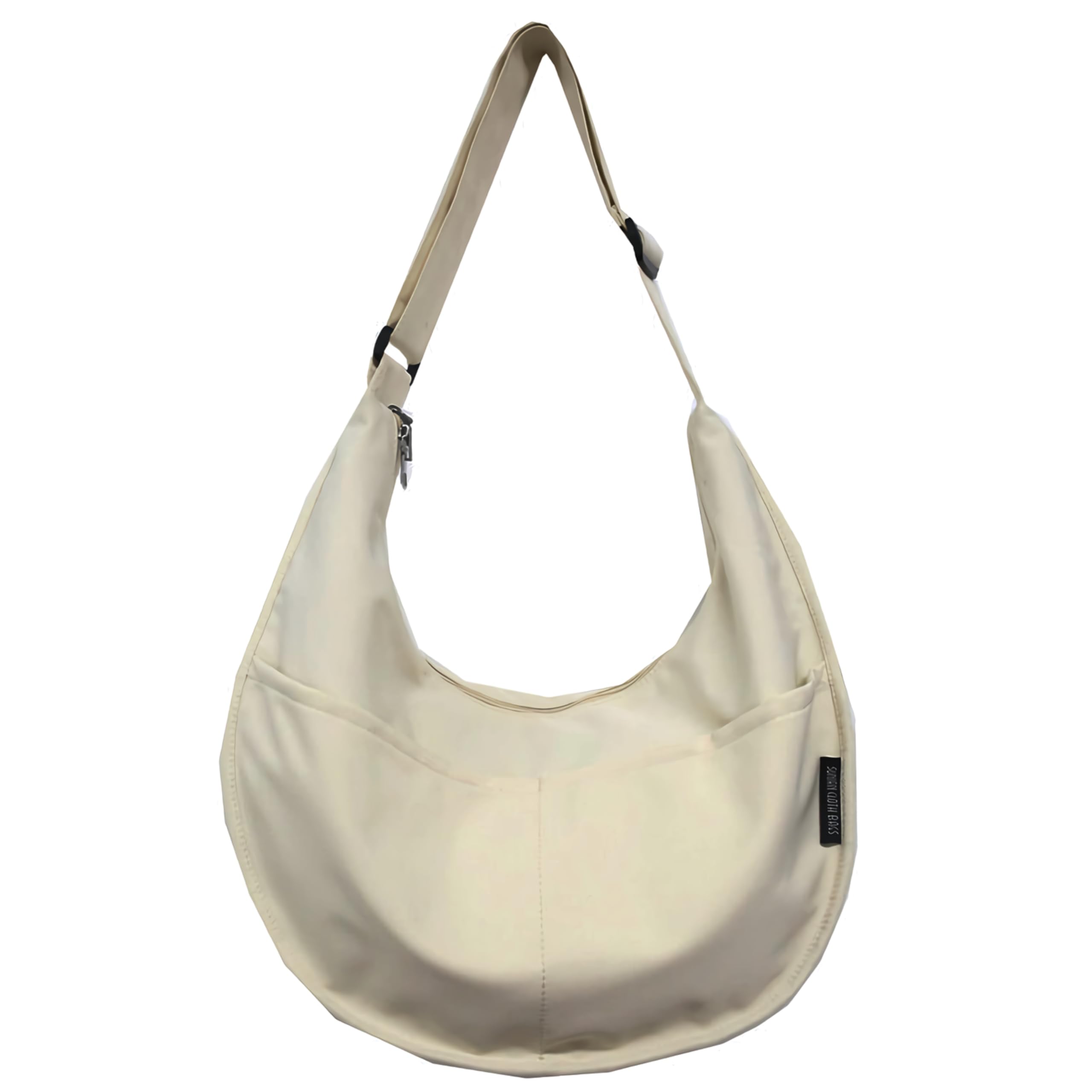 

and large Shoulder messenger half moon [Raizm] [Lightweight capacity] bag, bag, men s, women s, A4, school, lightweight, nylon, plain, (off-white)