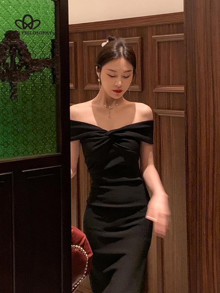 Neue Elegante Party Kleid Frauen Ein-schulter Schlank Falte Midi Weiß Weibliche Kleider 2023 Satin Hüfte Paket Club straße Dame Robe
