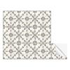 Retro Flower Faux Leather Embossed Tile Sticker: Self-Adhesive Home Decoration Tile for Floors & Walls.