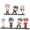 7pcs/Kit Bangtan Boys Groups Rm Jin Suga Jhope Jimin V Jungkook Figure Miniature Plaything Action Figure Star Idol Adorable Army Present Children