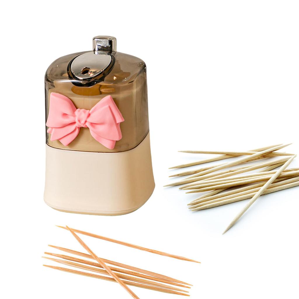 Cartoon Toothpick Dispenser Push Type Toothpick Holder Toothpick Container Toothpick Holder for Home and Travel Use