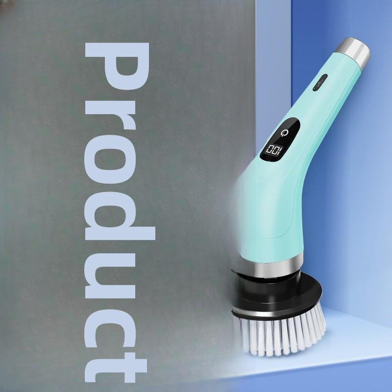 9-in-1 Electric Bathroom Cleaning Brush with Dual-Length Handles