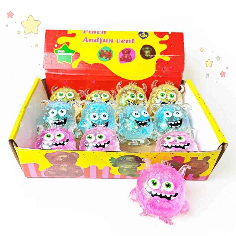 Crystal Maltose Monster Squeeze Ball Slow Rebound Fidget Toy Stress Relief for Kids
