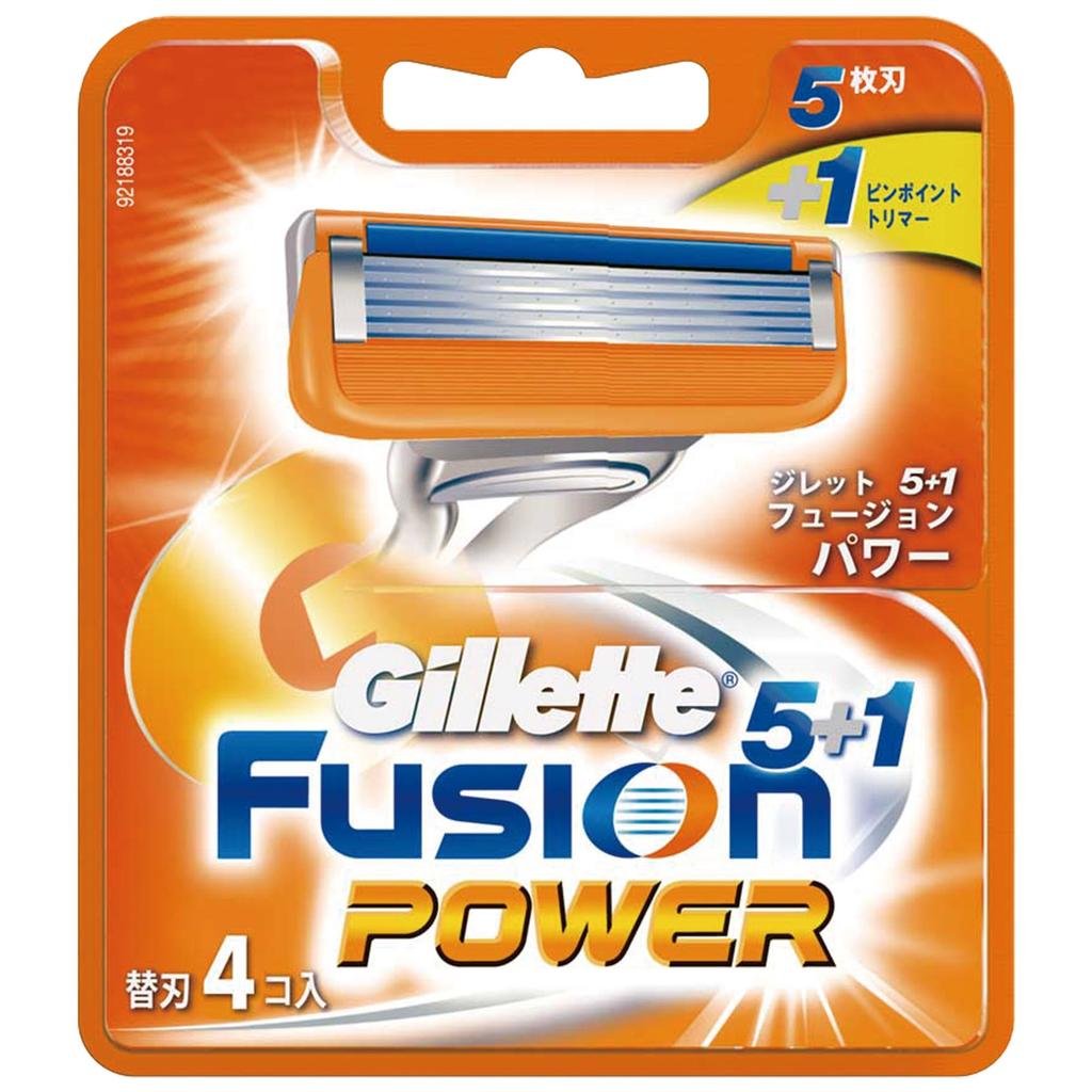 Gillette Fusion Power 4 Replacement Blades 5+1 Razor,