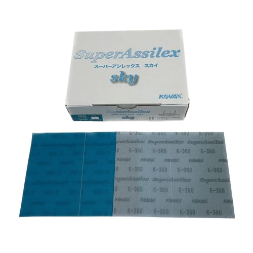 KOVAX Super Acilex Sky Coarse Grain Sheets (Box), Velcro, 170mm x 130mm, 360 Grain Equivalent, 50 Sheets per Box