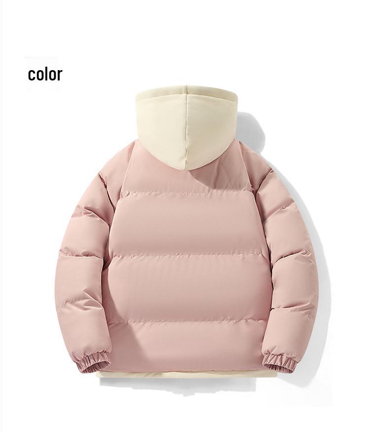 Qisenwei Winter Streetwear Faux Two-Piece Cotton Jacket – Windproof Waterproof Youth Puffer Jacket