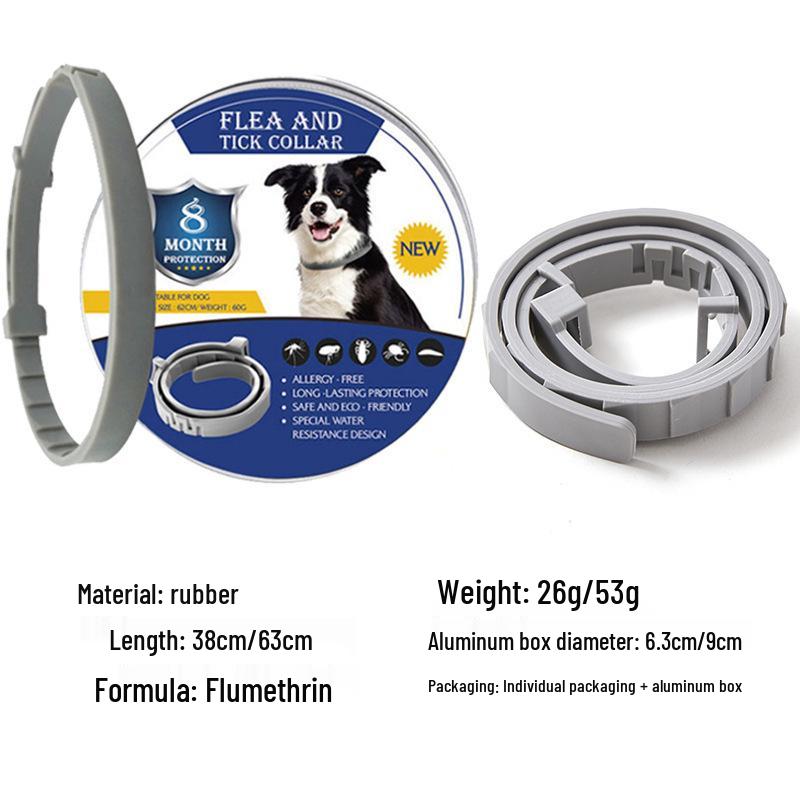 Adjustable Flea, Tick & Mosquito Collar for Pets: Cat & Dog Deworming Insecticide
