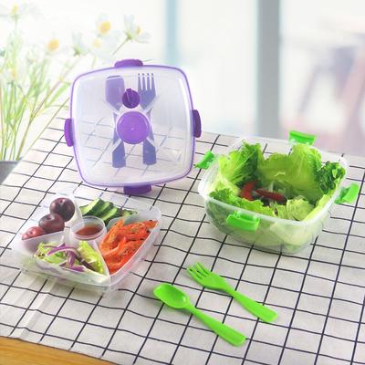 Plastic Lunch Box Food Container Portable Kitchen Storage Lunchbox Vegetable Fruit Rice Salad