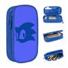 2025 New Soniced Face Pencil Cases Cartoon Game Pencilcases Pen for Student Large Storage Bag School Supplies Gifts Stationery