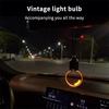 Car Rearview Mirror Pendant Decor Flat Acrylic Retro Light Bulb Atmosphere Ambient Light Interior Decoration For Car 1/2Pcs