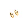 Light Luxury Zirconium Titanium Roller Ear Cuffs