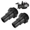 2 Peças Conectores de Bomba ABS 32 38mm, SPS100 SPS75 SPS50 SPS25 Bomba de Areia Piscina Spa Adaptador de Saída de Reposição Conexões Preto