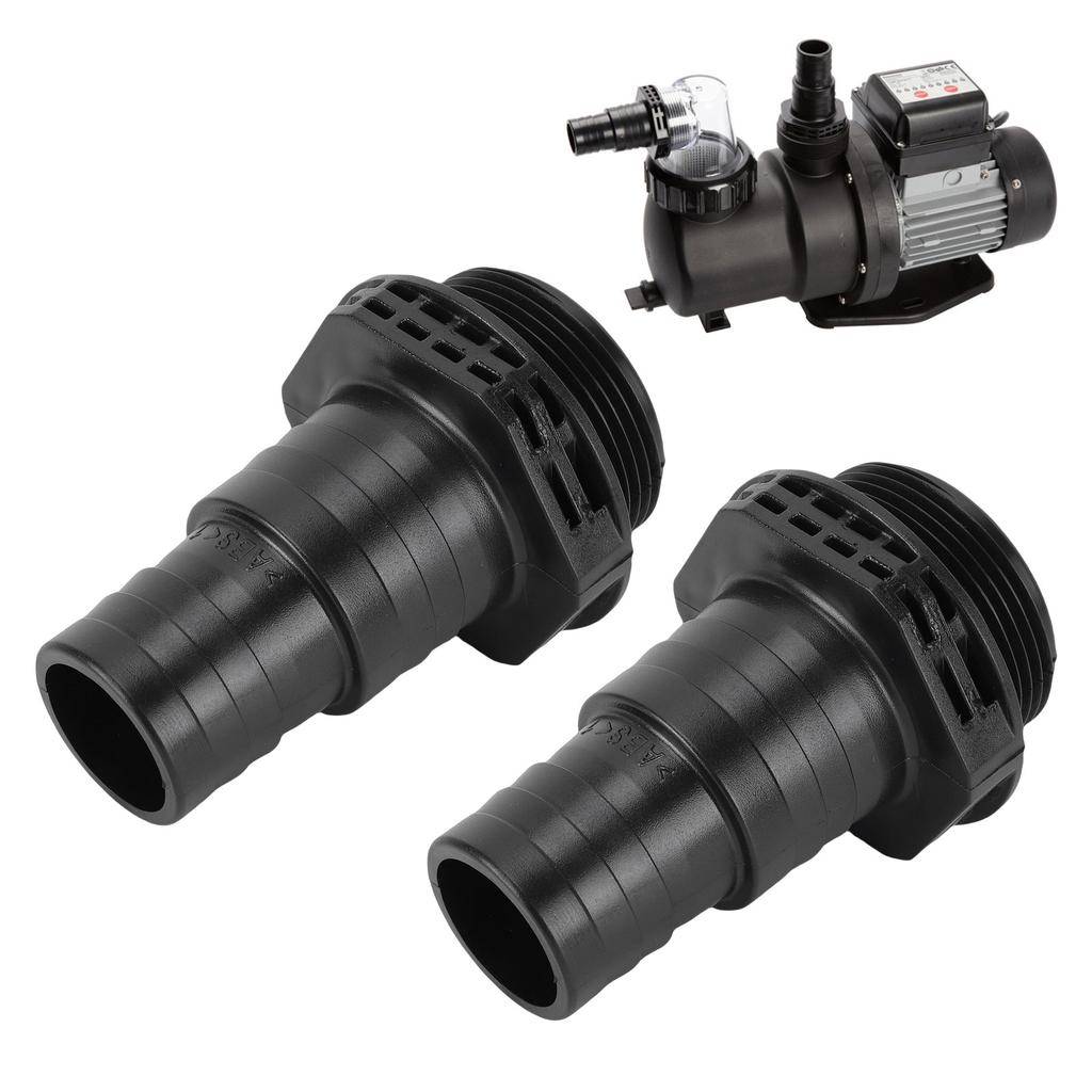 2 Peças Conectores de Bomba ABS 32 38mm, SPS100 SPS75 SPS50 SPS25 Bomba de Areia Piscina Spa Adaptador de Saída de Reposição Conexões Preto