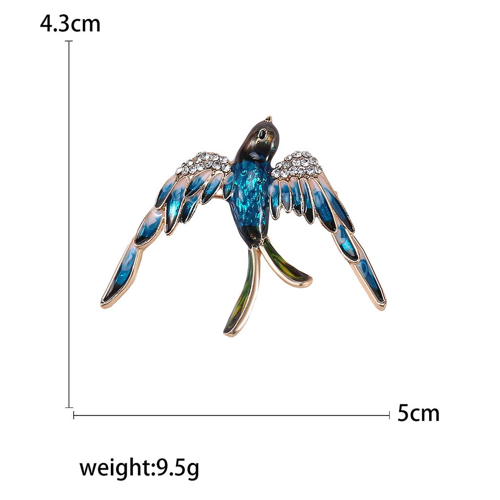 Rhinestone Swallow Brooches for Women Unisex Animal Bird Pins Event Funny Luxury Party Backpack Decoration Clothes Accessories