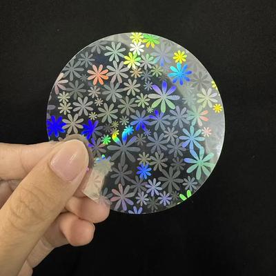 100PCS 58mm Laser Badge Films - Colored Daisy/Star/Snow DIY Button Films, Transparent Protective Cover for Badge Making