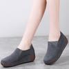 Hollowed-out Breathable Women Platform Shoes Genuine Leather Loafers Wedge Heels Elegant Ladies Walking Shoes