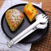 Stainless Steel Serving Tongs U-Shaped Non-Slip Kitchen Tongs Hollow Chuck