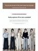 2025 Women's High Waist Soft Wide-Leg Pants with Bow, Slimming Fit, for Spring & Autumn