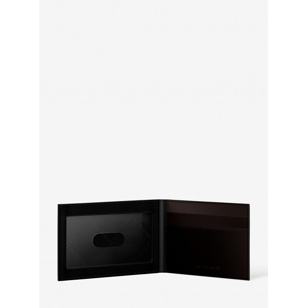 Michael Kors Saffiano Leather Bifold Wallet Black 36s5lcof2u1