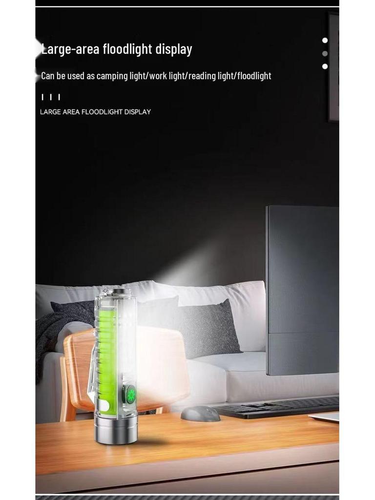 Portable Mini High-Power LED Flashlight with Type-C Charging and Long-Range Zoom for Outdoor Emergencies