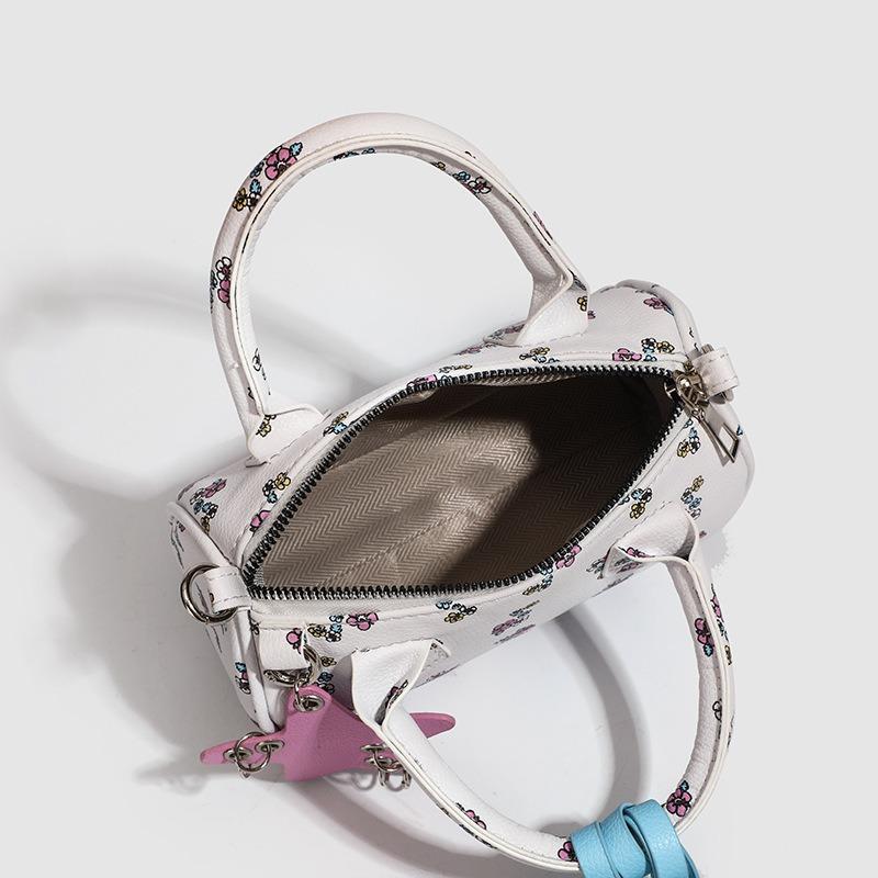 2025 Summer New Women's Handbag Boston Bag Crossbody Bag Bowknot Star Sweet Fashion Small Bag