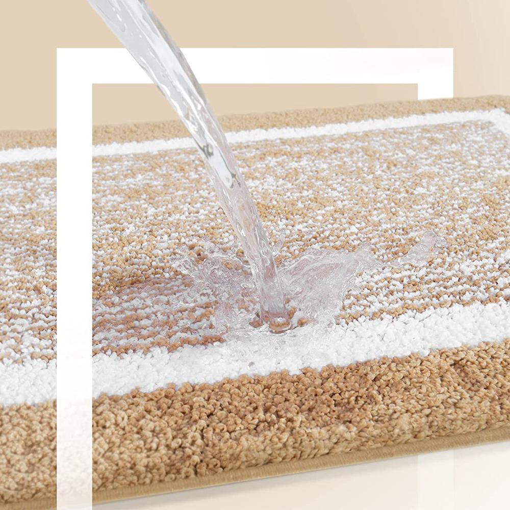 Coral Fleece Emboss Bathroom Cashmere Thickening Mat Bath Non-slip Carpets In Wash Basin Bathtub Side Floor Rug Shower Room Doormat Memory Foam 3D Pad