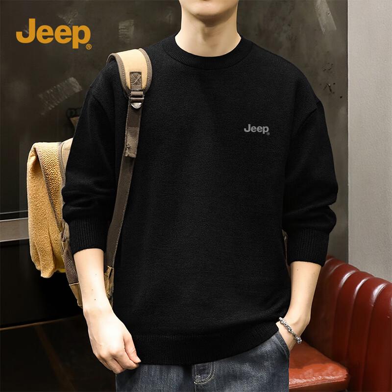 JEEP Men's Winter Fleece-Lined Pullover Sweater