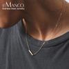 eManco Geometric Rectangle Pendant Women's Stainless Steel Necklace Choker