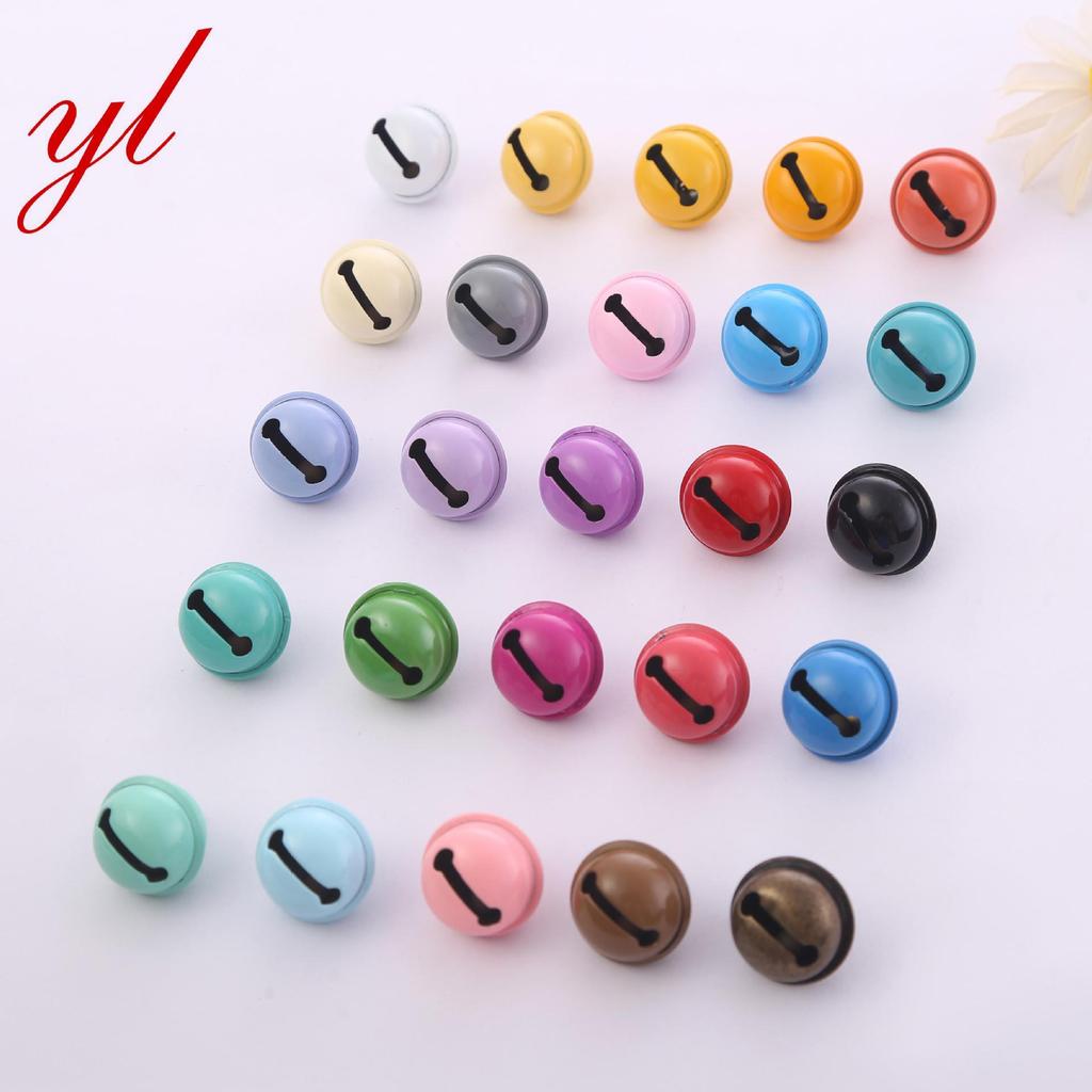 22mm Candy Color Baked Paint Round Pet Collar Bell - Christmas Accessories