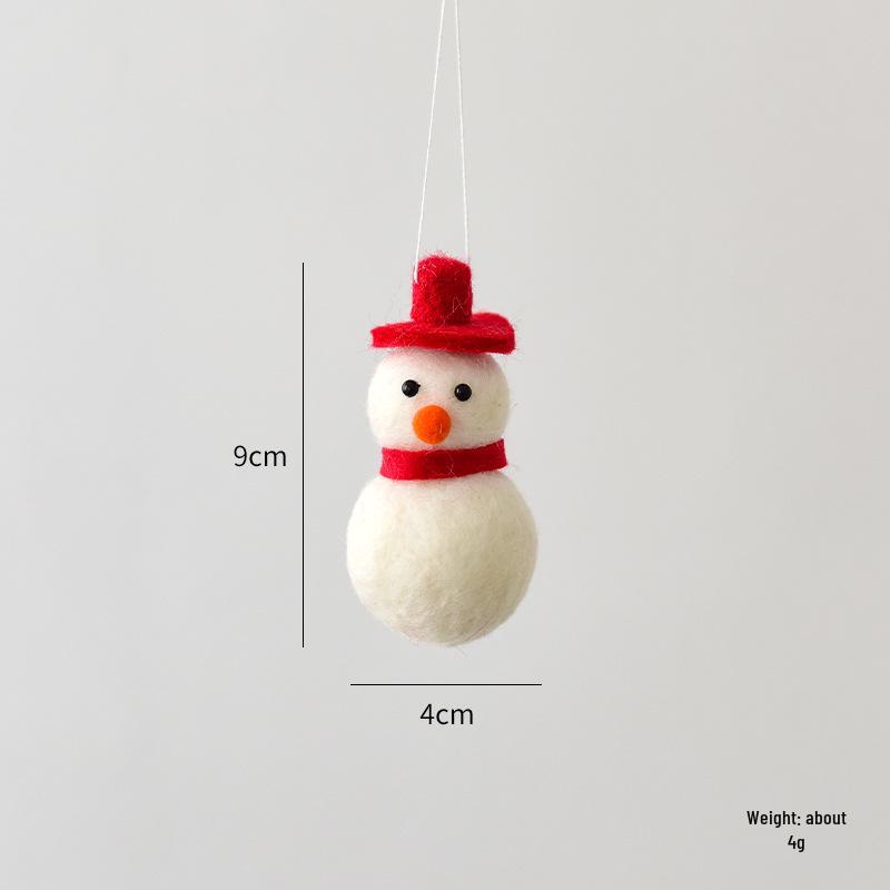 Christmas Festival Snowflake Pendant: Felt Gingerbread Cartoon Ornament