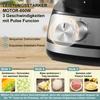 Silver Food Processor, 6-in-1 Food Processor and Blender Multifunctional for Chopping,Slicing,Shredding and Kneading Dough